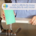 Scrub Daddy Sponge Daddy Spons Dua Sisi Pembersih Serbaguna, Tidak Menggores, untuk Mencuci Piring dan Membersihkan Kamar Mandi